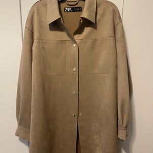 Zara Camel Collared Shirt